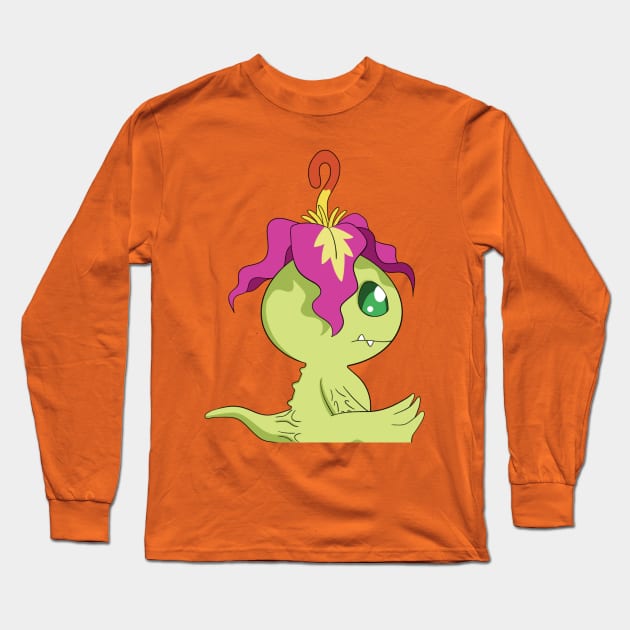 Sitting Palmon Long Sleeve T-Shirt by MEArtworks